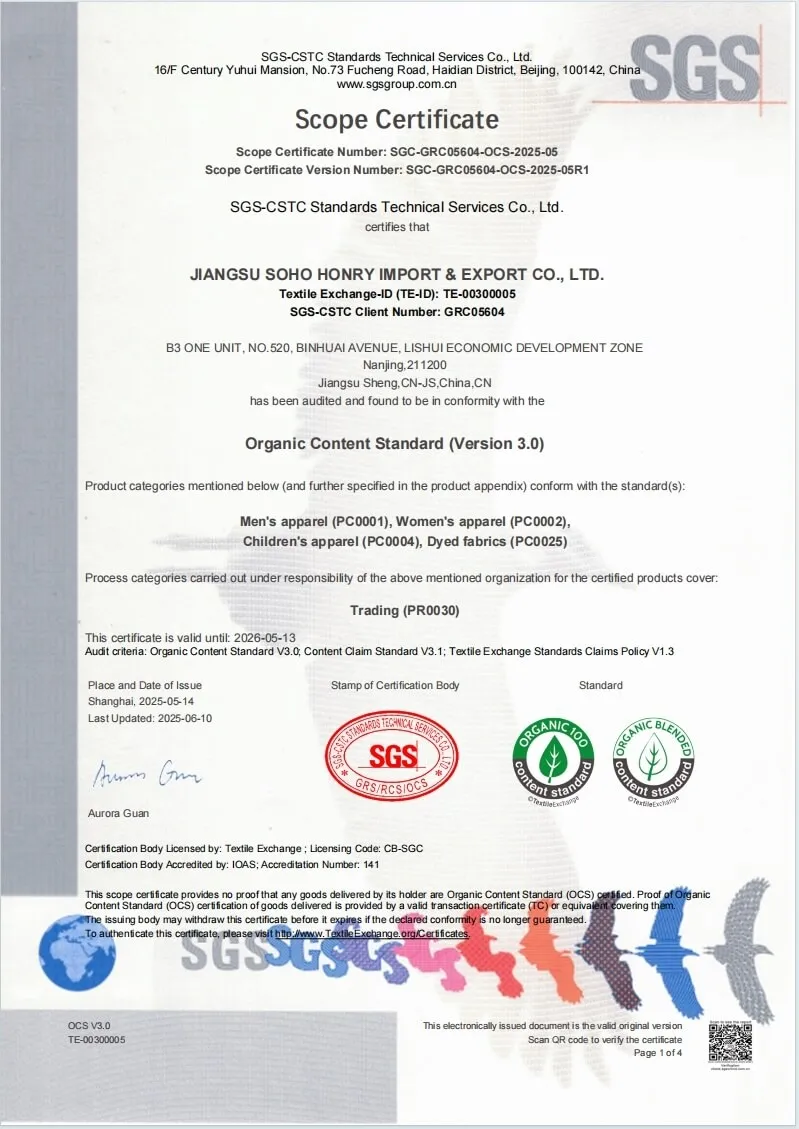Scope Certificate