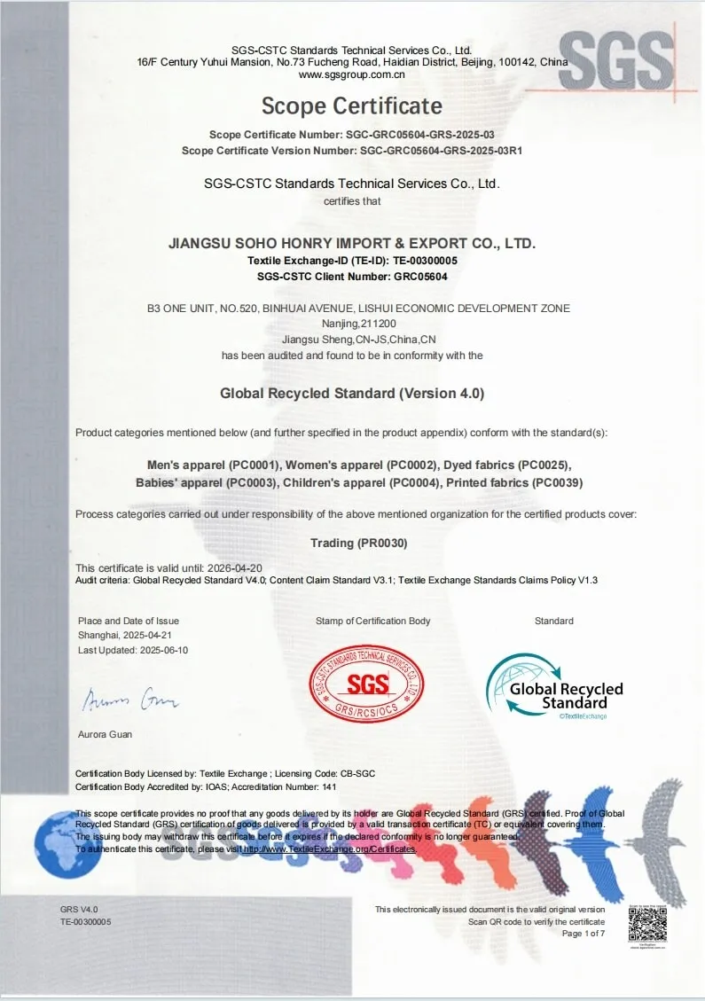 Scope Certificate